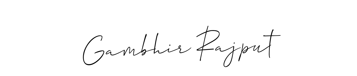 The best way (Allison_Script) to make a short signature is to pick only two or three words in your name. The name Gambhir Rajput include a total of six letters. For converting this name. Gambhir Rajput signature style 2 images and pictures png