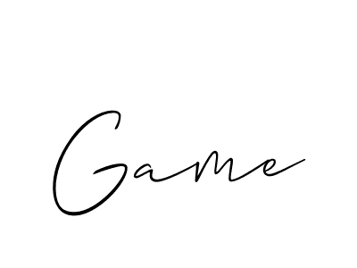 Use a signature maker to create a handwritten signature online. With this signature software, you can design (Allison_Script) your own signature for name Game. Game signature style 2 images and pictures png