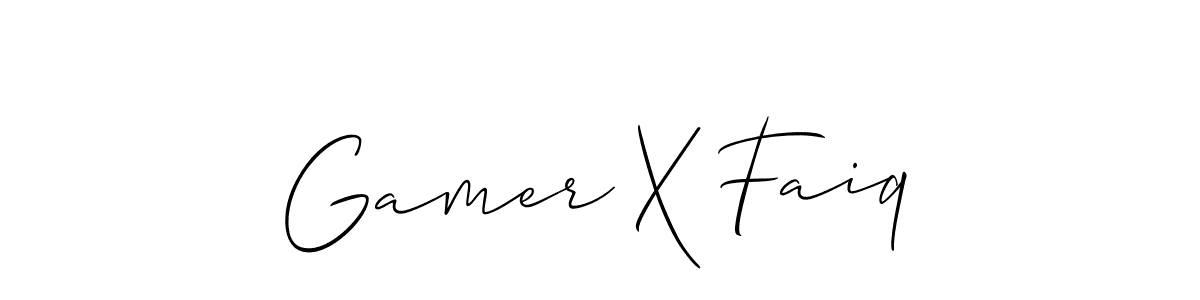 Make a beautiful signature design for name Gamer X Faiq. Use this online signature maker to create a handwritten signature for free. Gamer X Faiq signature style 2 images and pictures png