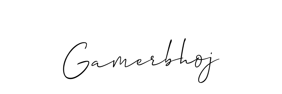 It looks lik you need a new signature style for name Gamerbhoj. Design unique handwritten (Allison_Script) signature with our free signature maker in just a few clicks. Gamerbhoj signature style 2 images and pictures png