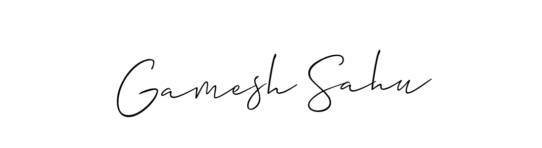 It looks lik you need a new signature style for name Gamesh Sahu. Design unique handwritten (Allison_Script) signature with our free signature maker in just a few clicks. Gamesh Sahu signature style 2 images and pictures png