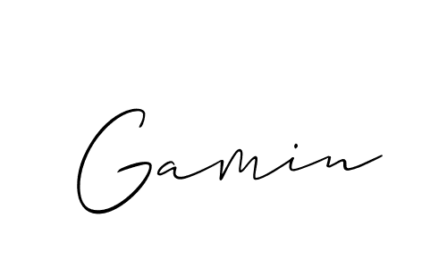 Similarly Allison_Script is the best handwritten signature design. Signature creator online .You can use it as an online autograph creator for name Gamin. Gamin signature style 2 images and pictures png