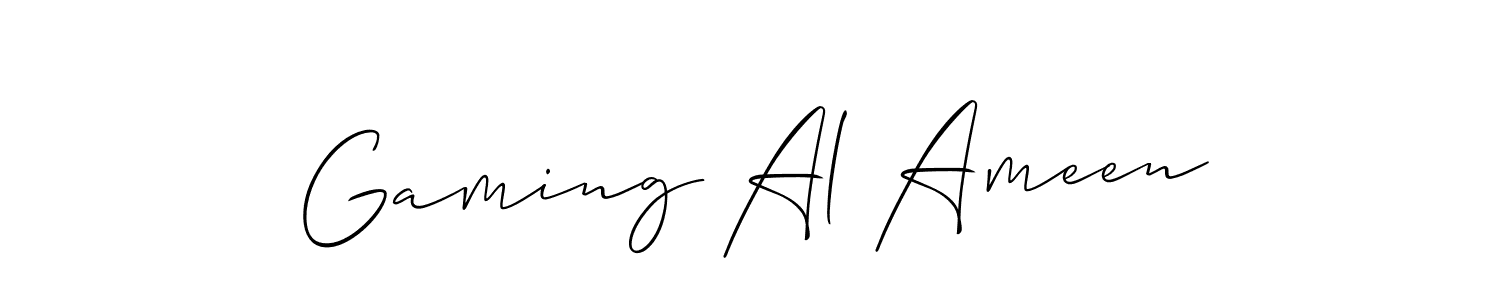 Make a short Gaming Al Ameen signature style. Manage your documents anywhere anytime using Allison_Script. Create and add eSignatures, submit forms, share and send files easily. Gaming Al Ameen signature style 2 images and pictures png