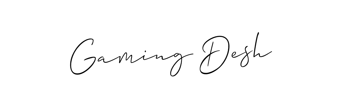 Gaming Desh stylish signature style. Best Handwritten Sign (Allison_Script) for my name. Handwritten Signature Collection Ideas for my name Gaming Desh. Gaming Desh signature style 2 images and pictures png
