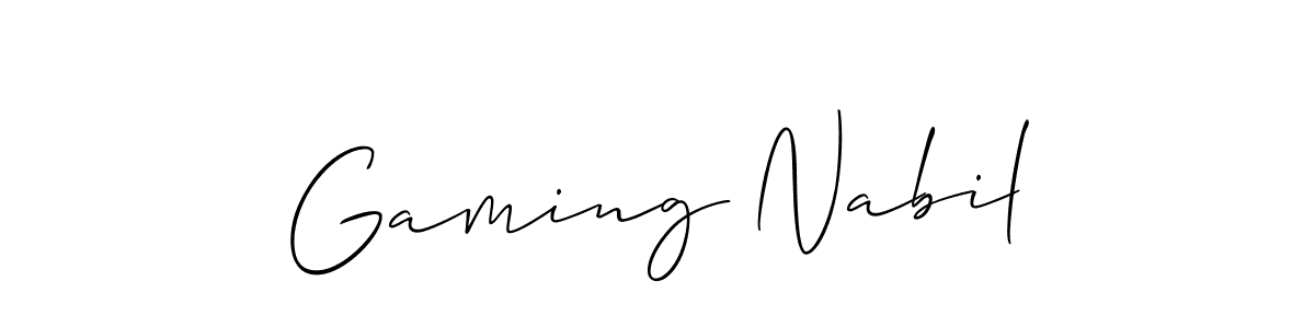 This is the best signature style for the Gaming Nabil name. Also you like these signature font (Allison_Script). Mix name signature. Gaming Nabil signature style 2 images and pictures png