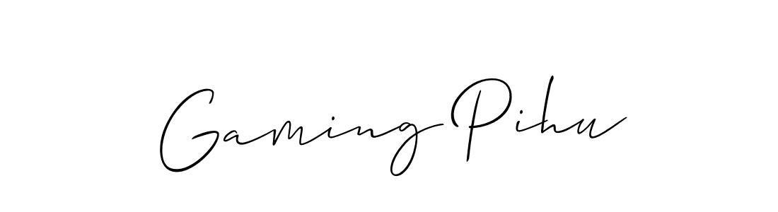if you are searching for the best signature style for your name Gaming Pihu. so please give up your signature search. here we have designed multiple signature styles  using Allison_Script. Gaming Pihu signature style 2 images and pictures png