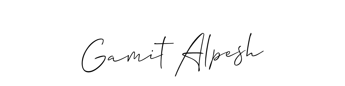 Best and Professional Signature Style for Gamit Alpesh. Allison_Script Best Signature Style Collection. Gamit Alpesh signature style 2 images and pictures png