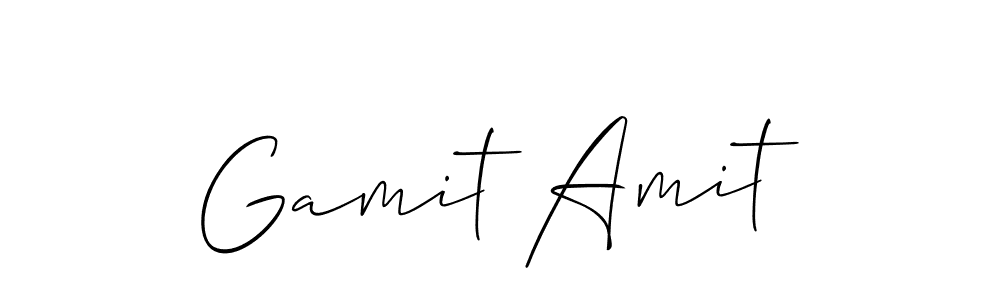 How to make Gamit Amit name signature. Use Allison_Script style for creating short signs online. This is the latest handwritten sign. Gamit Amit signature style 2 images and pictures png