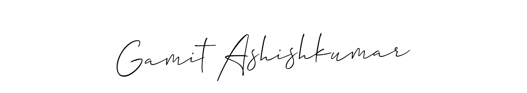 How to Draw Gamit Ashishkumar signature style? Allison_Script is a latest design signature styles for name Gamit Ashishkumar. Gamit Ashishkumar signature style 2 images and pictures png