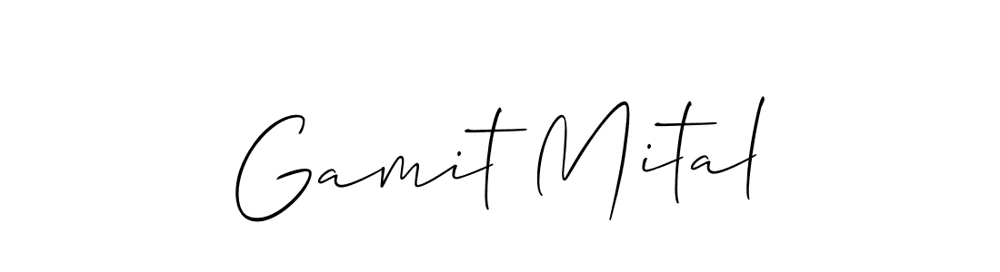 Make a beautiful signature design for name Gamit Mital. Use this online signature maker to create a handwritten signature for free. Gamit Mital signature style 2 images and pictures png