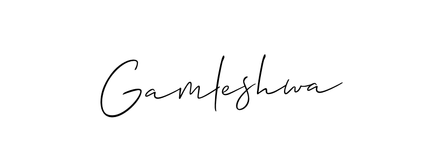 Gamleshwa stylish signature style. Best Handwritten Sign (Allison_Script) for my name. Handwritten Signature Collection Ideas for my name Gamleshwa. Gamleshwa signature style 2 images and pictures png