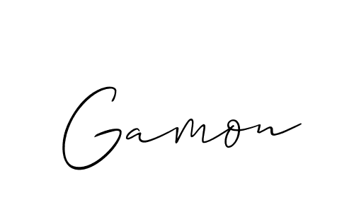 Allison_Script is a professional signature style that is perfect for those who want to add a touch of class to their signature. It is also a great choice for those who want to make their signature more unique. Get Gamon name to fancy signature for free. Gamon signature style 2 images and pictures png