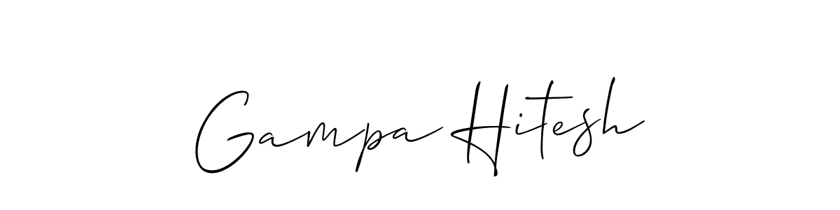 Also You can easily find your signature by using the search form. We will create Gampa Hitesh name handwritten signature images for you free of cost using Allison_Script sign style. Gampa Hitesh signature style 2 images and pictures png