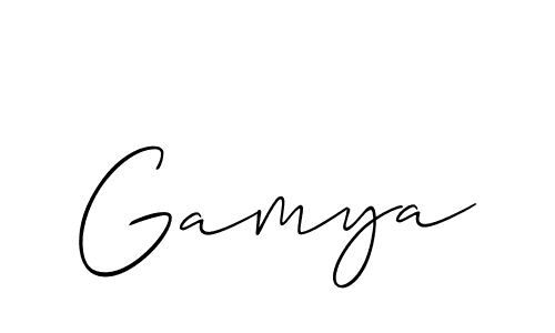 Allison_Script is a professional signature style that is perfect for those who want to add a touch of class to their signature. It is also a great choice for those who want to make their signature more unique. Get Gamya name to fancy signature for free. Gamya signature style 2 images and pictures png