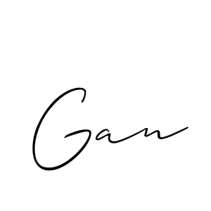 The best way (Allison_Script) to make a short signature is to pick only two or three words in your name. The name Gan include a total of six letters. For converting this name. Gan signature style 2 images and pictures png