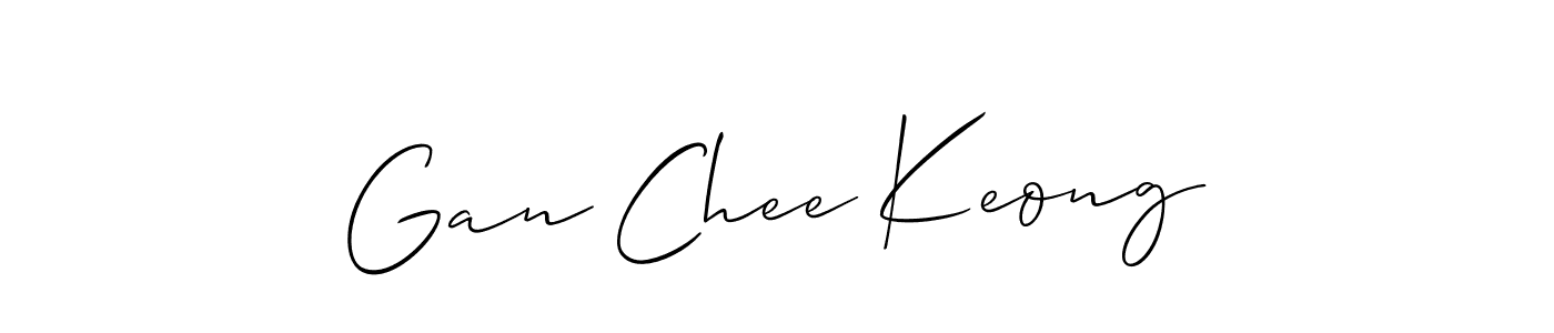 Design your own signature with our free online signature maker. With this signature software, you can create a handwritten (Allison_Script) signature for name Gan Chee Keong. Gan Chee Keong signature style 2 images and pictures png