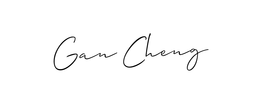 How to make Gan Cheng signature? Allison_Script is a professional autograph style. Create handwritten signature for Gan Cheng name. Gan Cheng signature style 2 images and pictures png