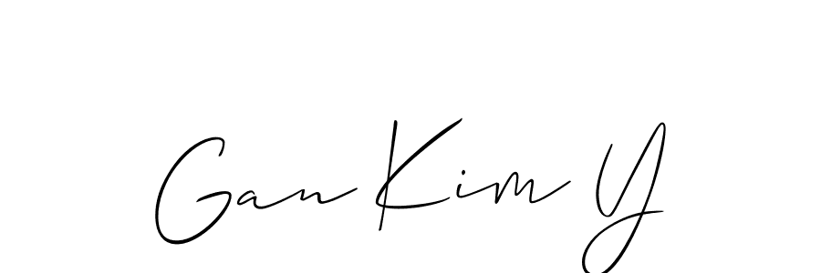 Also we have Gan Kim Y name is the best signature style. Create professional handwritten signature collection using Allison_Script autograph style. Gan Kim Y signature style 2 images and pictures png