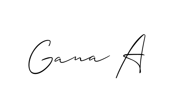 Similarly Allison_Script is the best handwritten signature design. Signature creator online .You can use it as an online autograph creator for name Gana A. Gana A signature style 2 images and pictures png
