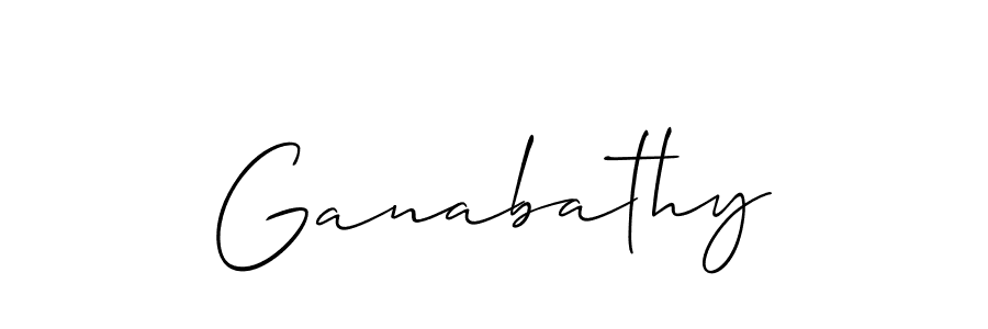 Also You can easily find your signature by using the search form. We will create Ganabathy name handwritten signature images for you free of cost using Allison_Script sign style. Ganabathy signature style 2 images and pictures png