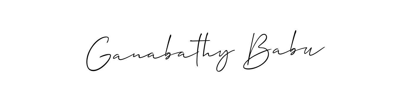 This is the best signature style for the Ganabathy Babu name. Also you like these signature font (Allison_Script). Mix name signature. Ganabathy Babu signature style 2 images and pictures png