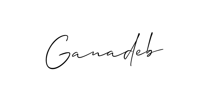 How to Draw Ganadeb signature style? Allison_Script is a latest design signature styles for name Ganadeb. Ganadeb signature style 2 images and pictures png