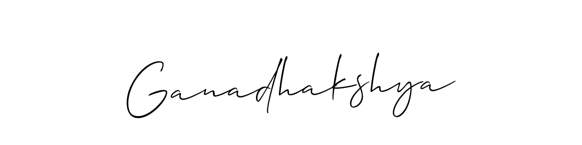 Similarly Allison_Script is the best handwritten signature design. Signature creator online .You can use it as an online autograph creator for name Ganadhakshya. Ganadhakshya signature style 2 images and pictures png