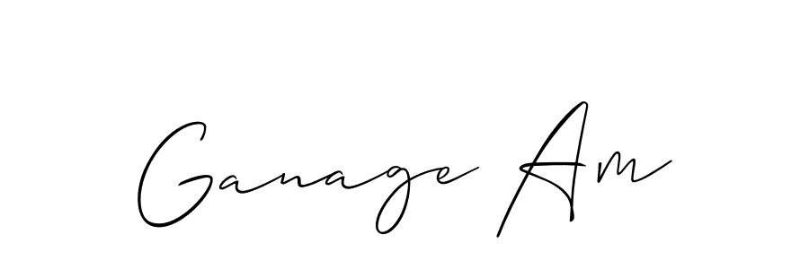 Ganage Am stylish signature style. Best Handwritten Sign (Allison_Script) for my name. Handwritten Signature Collection Ideas for my name Ganage Am. Ganage Am signature style 2 images and pictures png