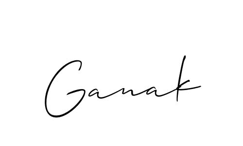 Ganak stylish signature style. Best Handwritten Sign (Allison_Script) for my name. Handwritten Signature Collection Ideas for my name Ganak. Ganak signature style 2 images and pictures png