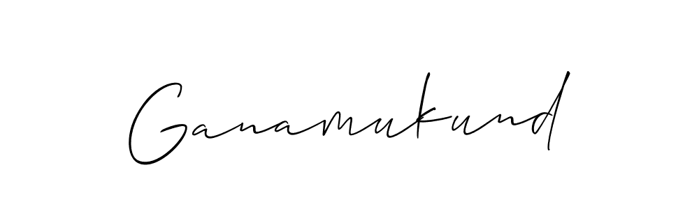 Allison_Script is a professional signature style that is perfect for those who want to add a touch of class to their signature. It is also a great choice for those who want to make their signature more unique. Get Ganamukund name to fancy signature for free. Ganamukund signature style 2 images and pictures png