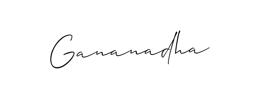 The best way (Allison_Script) to make a short signature is to pick only two or three words in your name. The name Gananadha include a total of six letters. For converting this name. Gananadha signature style 2 images and pictures png