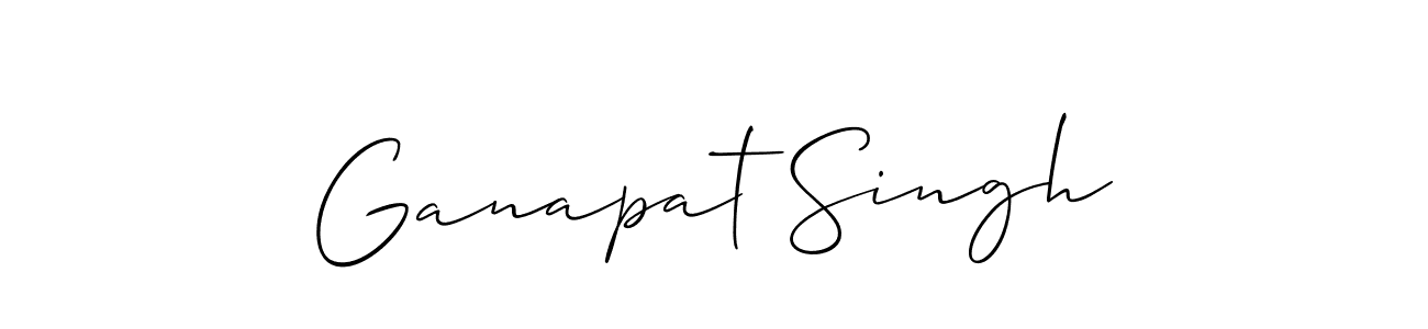 Use a signature maker to create a handwritten signature online. With this signature software, you can design (Allison_Script) your own signature for name Ganapat Singh. Ganapat Singh signature style 2 images and pictures png