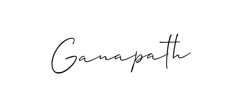 Use a signature maker to create a handwritten signature online. With this signature software, you can design (Allison_Script) your own signature for name Ganapath. Ganapath signature style 2 images and pictures png