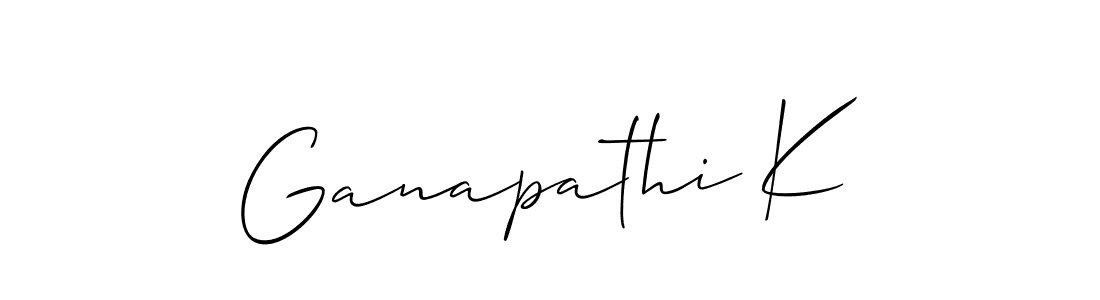 The best way (Allison_Script) to make a short signature is to pick only two or three words in your name. The name Ganapathi K include a total of six letters. For converting this name. Ganapathi K signature style 2 images and pictures png
