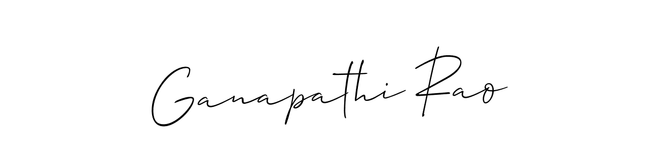 Make a beautiful signature design for name Ganapathi Rao. With this signature (Allison_Script) style, you can create a handwritten signature for free. Ganapathi Rao signature style 2 images and pictures png