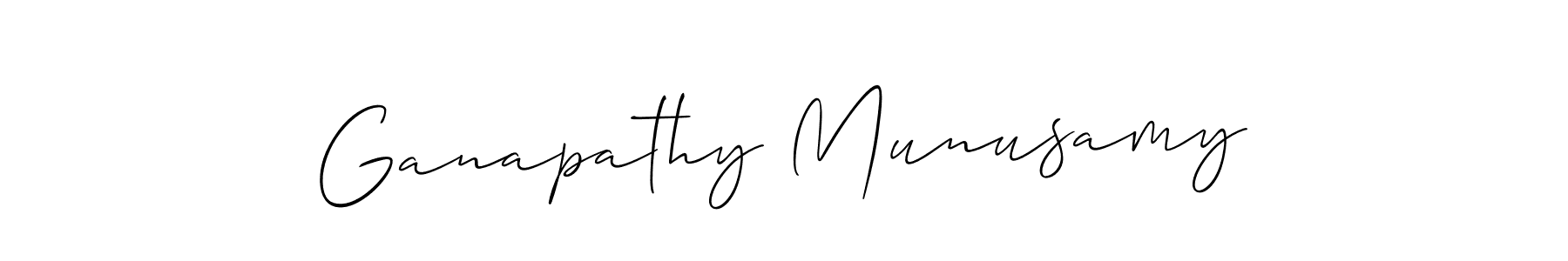 It looks lik you need a new signature style for name Ganapathy Munusamy. Design unique handwritten (Allison_Script) signature with our free signature maker in just a few clicks. Ganapathy Munusamy signature style 2 images and pictures png