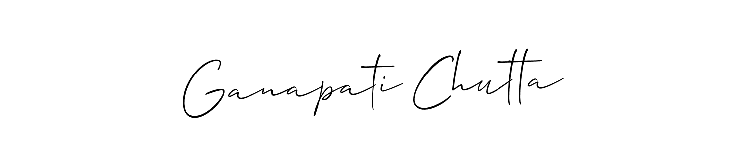 Similarly Allison_Script is the best handwritten signature design. Signature creator online .You can use it as an online autograph creator for name Ganapati Chutta. Ganapati Chutta signature style 2 images and pictures png