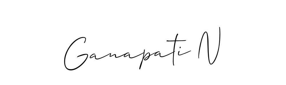 Make a beautiful signature design for name Ganapati N. With this signature (Allison_Script) style, you can create a handwritten signature for free. Ganapati N signature style 2 images and pictures png