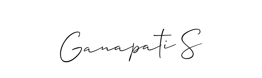 Create a beautiful signature design for name Ganapati S. With this signature (Allison_Script) fonts, you can make a handwritten signature for free. Ganapati S signature style 2 images and pictures png
