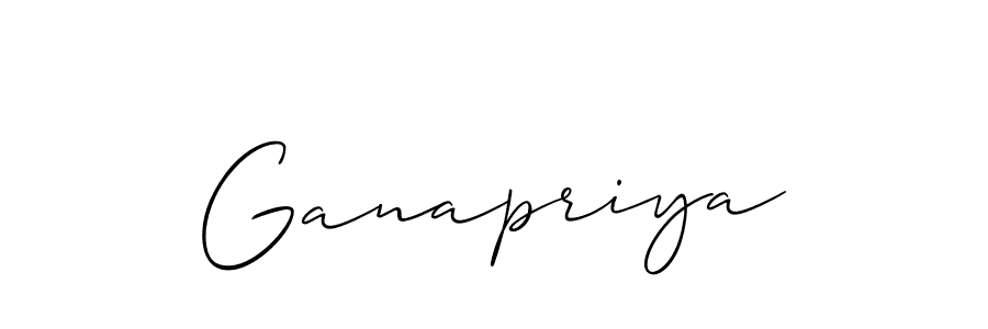 Ganapriya stylish signature style. Best Handwritten Sign (Allison_Script) for my name. Handwritten Signature Collection Ideas for my name Ganapriya. Ganapriya signature style 2 images and pictures png
