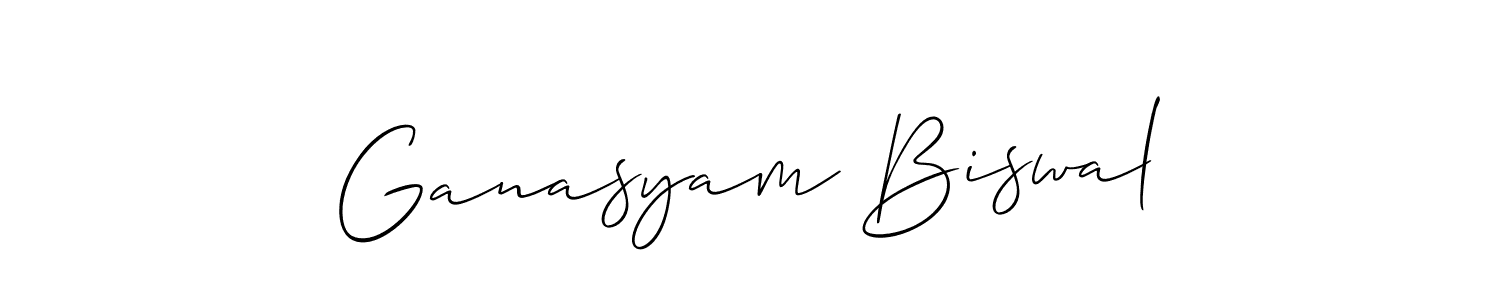 Make a beautiful signature design for name Ganasyam Biswal. Use this online signature maker to create a handwritten signature for free. Ganasyam Biswal signature style 2 images and pictures png