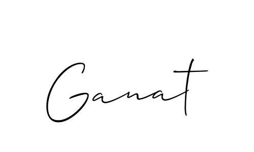 Also we have Ganat name is the best signature style. Create professional handwritten signature collection using Allison_Script autograph style. Ganat signature style 2 images and pictures png