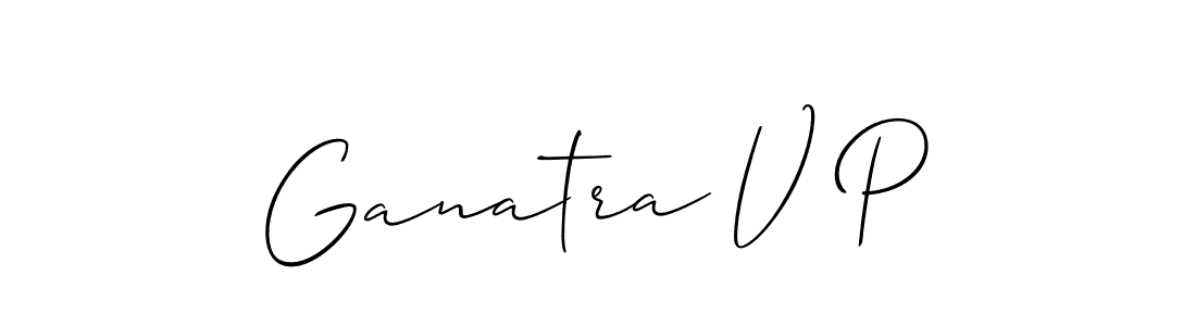 It looks lik you need a new signature style for name Ganatra V P. Design unique handwritten (Allison_Script) signature with our free signature maker in just a few clicks. Ganatra V P signature style 2 images and pictures png