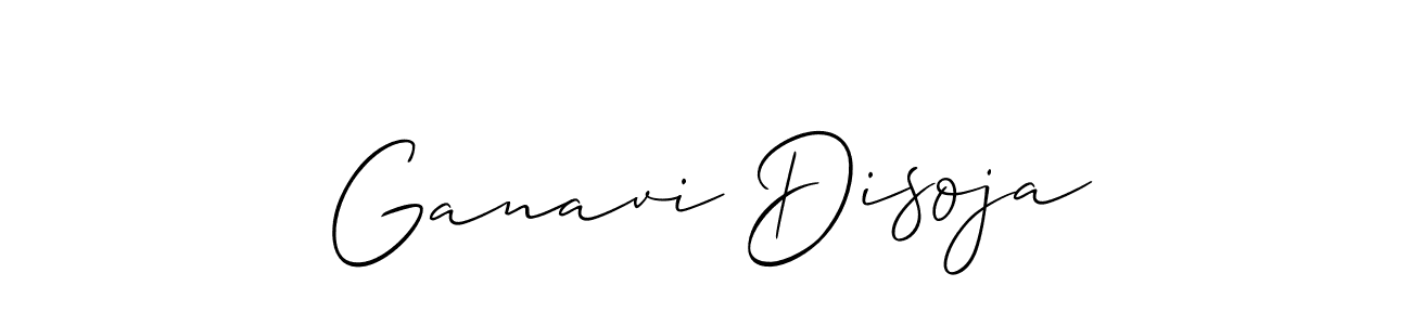 Also You can easily find your signature by using the search form. We will create Ganavi Disoja name handwritten signature images for you free of cost using Allison_Script sign style. Ganavi Disoja signature style 2 images and pictures png