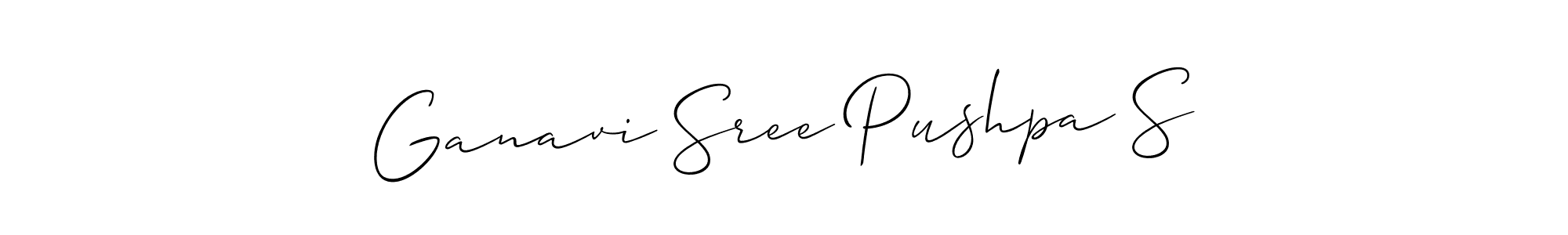 See photos of Ganavi Sree Pushpa S official signature by Spectra . Check more albums & portfolios. Read reviews & check more about Allison_Script font. Ganavi Sree Pushpa S signature style 2 images and pictures png