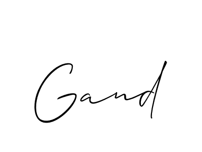 You should practise on your own different ways (Allison_Script) to write your name (Gand) in signature. don't let someone else do it for you. Gand signature style 2 images and pictures png