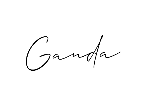 The best way (Allison_Script) to make a short signature is to pick only two or three words in your name. The name Ganda include a total of six letters. For converting this name. Ganda signature style 2 images and pictures png