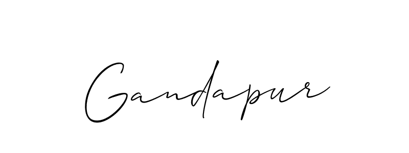 How to make Gandapur name signature. Use Allison_Script style for creating short signs online. This is the latest handwritten sign. Gandapur signature style 2 images and pictures png