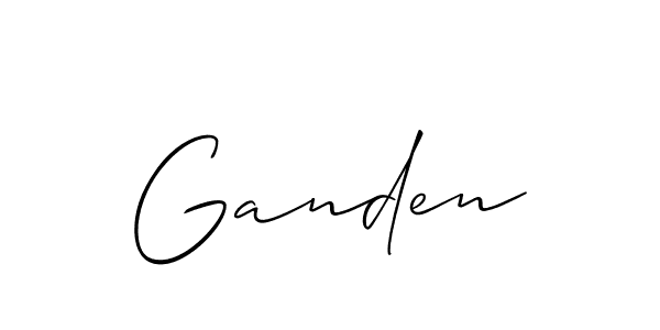 The best way (Allison_Script) to make a short signature is to pick only two or three words in your name. The name Ganden include a total of six letters. For converting this name. Ganden signature style 2 images and pictures png