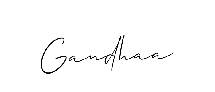 You should practise on your own different ways (Allison_Script) to write your name (Gandhaa) in signature. don't let someone else do it for you. Gandhaa signature style 2 images and pictures png